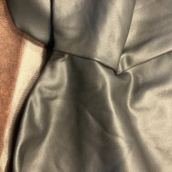 Topshop Maternity Faux Leather Leggings US 14 Black High Rise Stretch Pants - Picture 4 of 13